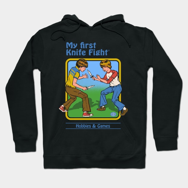 My First Knife Fight Hoodie by Steven Rhodes